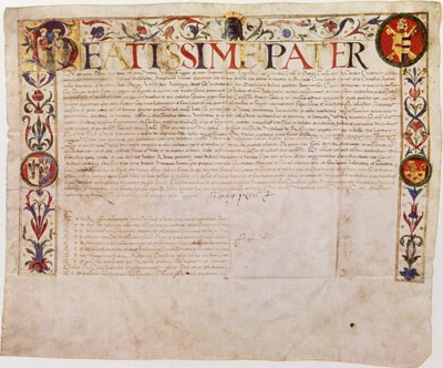 A Petition from the German Banking Family Fugger to Pope Alexander VI by German School